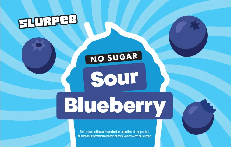 Slurpee No Sugar Sour Blueberry