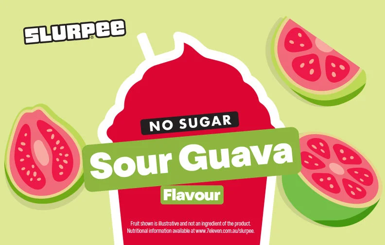 Slurpee No Sugar Sour Guava