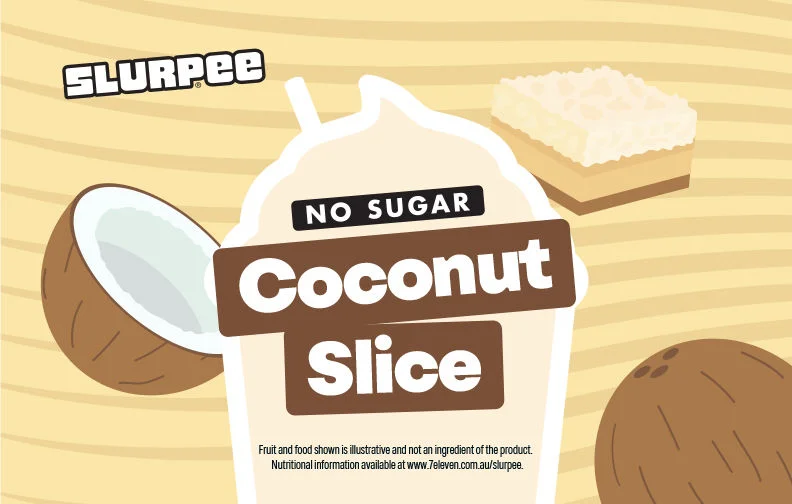 Slurpee No Sugar Coconut Slice