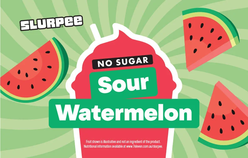 Slurpee No Sugar Sour Watermelon