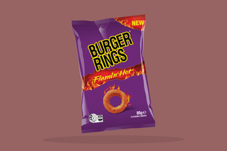 Burger Rings Flamin' Hot 80g - Try it here first 